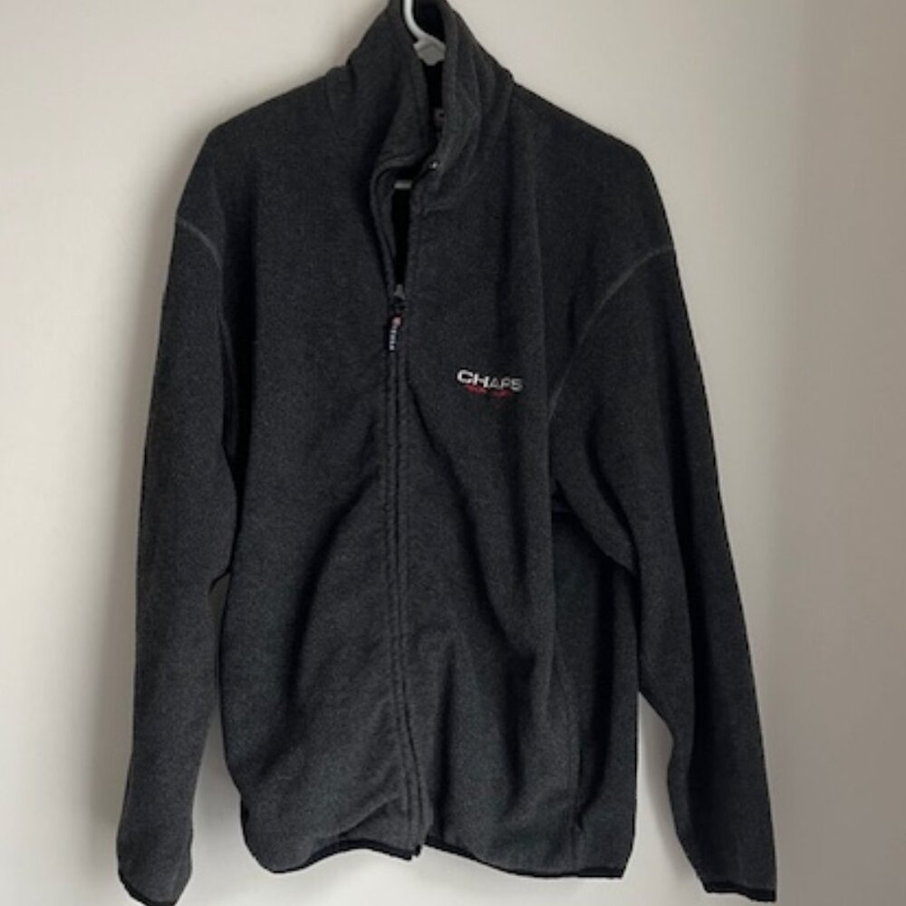 Chaps Ralph Lauren Gray Fleece Jacket  Size XL